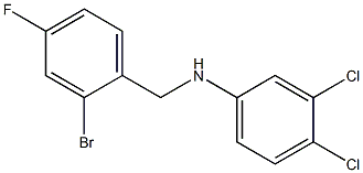 N-[(2-bromo-4-fluorophenyl)methyl]-3,4-dichloroaniline,,结构式
