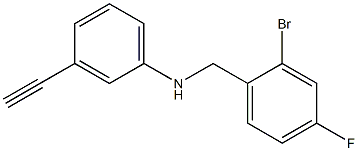 N-[(2-bromo-4-fluorophenyl)methyl]-3-ethynylaniline