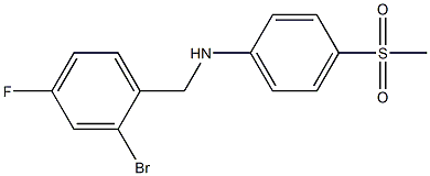 N-[(2-bromo-4-fluorophenyl)methyl]-4-methanesulfonylaniline Structure