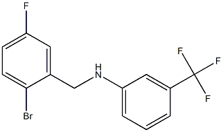 N-[(2-bromo-5-fluorophenyl)methyl]-3-(trifluoromethyl)aniline Structure