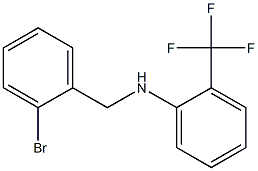 N-[(2-bromophenyl)methyl]-2-(trifluoromethyl)aniline Structure