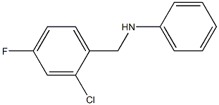 N-[(2-chloro-4-fluorophenyl)methyl]aniline,,结构式