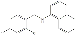 N-[(2-chloro-4-fluorophenyl)methyl]naphthalen-1-amine,,结构式