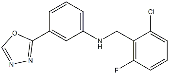 N-[(2-chloro-6-fluorophenyl)methyl]-3-(1,3,4-oxadiazol-2-yl)aniline 化学構造式