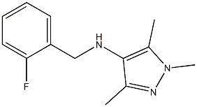 N-[(2-fluorophenyl)methyl]-1,3,5-trimethyl-1H-pyrazol-4-amine 结构式