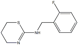 N-[(2-fluorophenyl)methyl]-5,6-dihydro-4H-1,3-thiazin-2-amine,,结构式