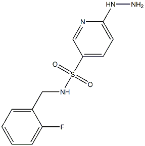 N-[(2-fluorophenyl)methyl]-6-hydrazinylpyridine-3-sulfonamide Struktur