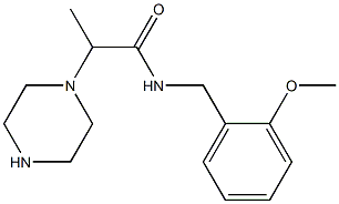 N-[(2-methoxyphenyl)methyl]-2-(piperazin-1-yl)propanamide 化学構造式
