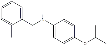 N-[(2-methylphenyl)methyl]-4-(propan-2-yloxy)aniline,,结构式