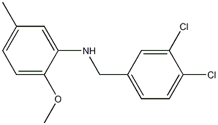 N-[(3,4-dichlorophenyl)methyl]-2-methoxy-5-methylaniline Struktur