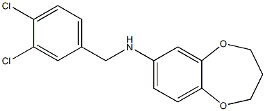 N-[(3,4-dichlorophenyl)methyl]-3,4-dihydro-2H-1,5-benzodioxepin-7-amine 化学構造式