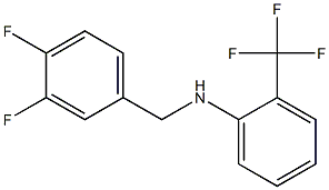 N-[(3,4-difluorophenyl)methyl]-2-(trifluoromethyl)aniline,,结构式