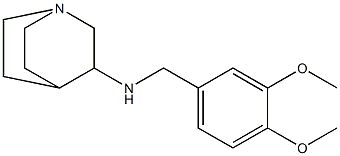 N-[(3,4-dimethoxyphenyl)methyl]-1-azabicyclo[2.2.2]octan-3-amine 化学構造式