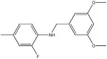 N-[(3,5-dimethoxyphenyl)methyl]-2-fluoro-4-methylaniline Struktur