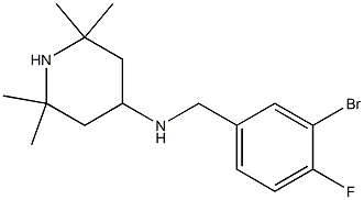 N-[(3-bromo-4-fluorophenyl)methyl]-2,2,6,6-tetramethylpiperidin-4-amine Structure