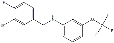 N-[(3-bromo-4-fluorophenyl)methyl]-3-(trifluoromethoxy)aniline 结构式