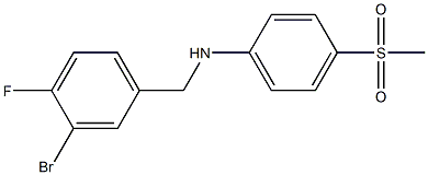 N-[(3-bromo-4-fluorophenyl)methyl]-4-methanesulfonylaniline Structure