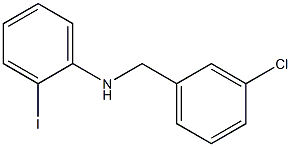 N-[(3-chlorophenyl)methyl]-2-iodoaniline Struktur