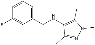 N-[(3-fluorophenyl)methyl]-1,3,5-trimethyl-1H-pyrazol-4-amine 结构式