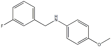 N-[(3-fluorophenyl)methyl]-4-methoxyaniline,,结构式