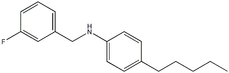 N-[(3-fluorophenyl)methyl]-4-pentylaniline Struktur