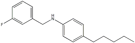 N-[(3-fluorophenyl)methyl]-4-pentylaniline 化学構造式