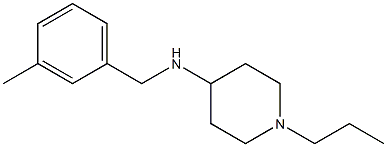 N-[(3-methylphenyl)methyl]-1-propylpiperidin-4-amine,,结构式