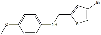 N-[(4-bromothiophen-2-yl)methyl]-4-methoxyaniline 化学構造式
