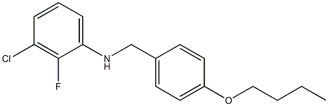 N-[(4-butoxyphenyl)methyl]-3-chloro-2-fluoroaniline Structure