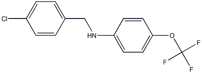 N-[(4-chlorophenyl)methyl]-4-(trifluoromethoxy)aniline,,结构式