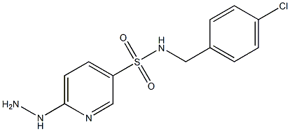 N-[(4-chlorophenyl)methyl]-6-hydrazinylpyridine-3-sulfonamide 结构式