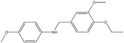 N-[(4-ethoxy-3-methoxyphenyl)methyl]-4-methoxyaniline Struktur