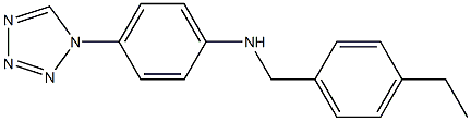 N-[(4-ethylphenyl)methyl]-4-(1H-1,2,3,4-tetrazol-1-yl)aniline,,结构式