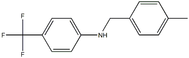 N-[(4-methylphenyl)methyl]-4-(trifluoromethyl)aniline,,结构式