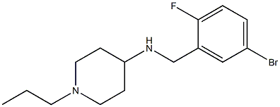 N-[(5-bromo-2-fluorophenyl)methyl]-1-propylpiperidin-4-amine,,结构式