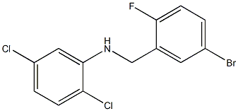 N-[(5-bromo-2-fluorophenyl)methyl]-2,5-dichloroaniline,,结构式