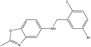 N-[(5-bromo-2-fluorophenyl)methyl]-2-methyl-1,3-benzoxazol-5-amine Structure