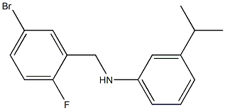 N-[(5-bromo-2-fluorophenyl)methyl]-3-(propan-2-yl)aniline Structure