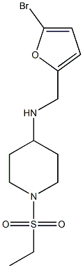  N-[(5-bromofuran-2-yl)methyl]-1-(ethanesulfonyl)piperidin-4-amine