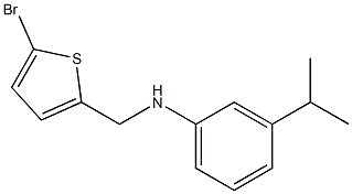 N-[(5-bromothiophen-2-yl)methyl]-3-(propan-2-yl)aniline 化学構造式