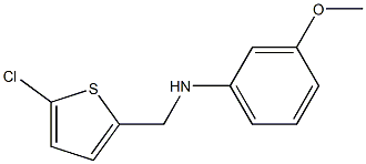 N-[(5-chlorothiophen-2-yl)methyl]-3-methoxyaniline,,结构式