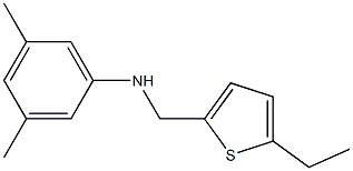 N-[(5-ethylthiophen-2-yl)methyl]-3,5-dimethylaniline,,结构式