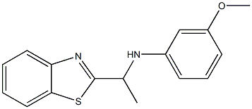 N-[1-(1,3-benzothiazol-2-yl)ethyl]-3-methoxyaniline 化学構造式