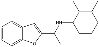 N-[1-(1-benzofuran-2-yl)ethyl]-2,3-dimethylcyclohexan-1-amine 化学構造式