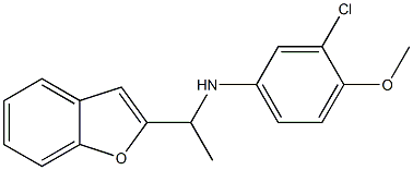 N-[1-(1-benzofuran-2-yl)ethyl]-3-chloro-4-methoxyaniline,,结构式