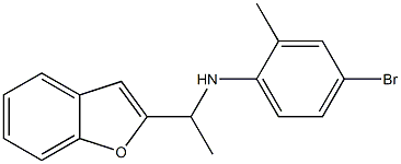 N-[1-(1-benzofuran-2-yl)ethyl]-4-bromo-2-methylaniline 化学構造式