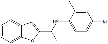 N-[1-(1-benzofuran-2-yl)ethyl]-4-bromo-2-methylaniline Struktur