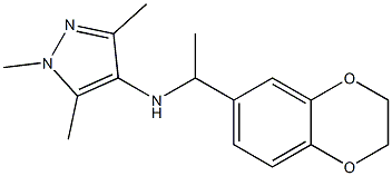 N-[1-(2,3-dihydro-1,4-benzodioxin-6-yl)ethyl]-1,3,5-trimethyl-1H-pyrazol-4-amine Structure