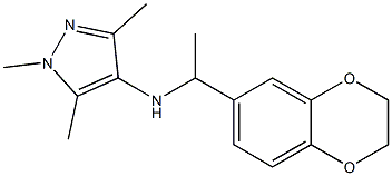 N-[1-(2,3-dihydro-1,4-benzodioxin-6-yl)ethyl]-1,3,5-trimethyl-1H-pyrazol-4-amine Struktur