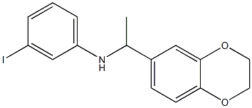 N-[1-(2,3-dihydro-1,4-benzodioxin-6-yl)ethyl]-3-iodoaniline Structure